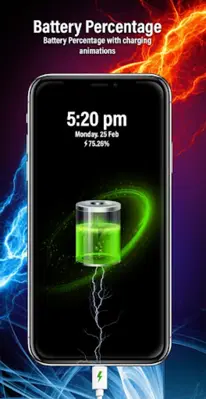 Battery Charging Animation 3D android App screenshot 1